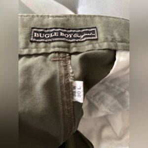 Bugle Boy Vintage Khaki Trousers Olive Green 38x30